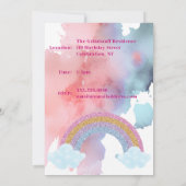 Einladung von Unicorn Retro (Rückseite)