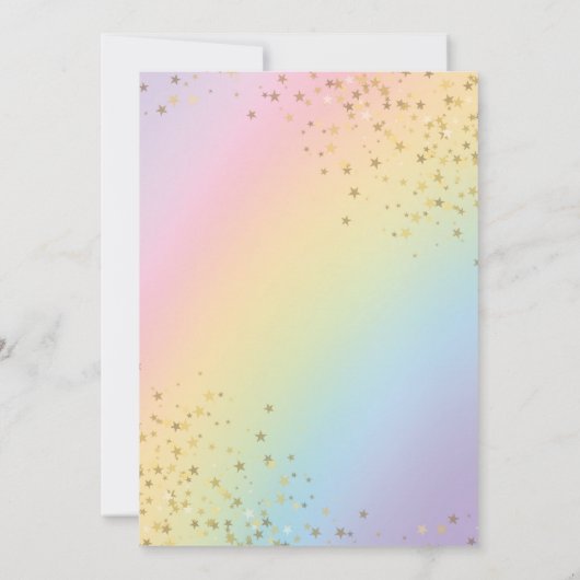 Einladung von Unicorn - Über den Regenbogen und di (Rückseite)