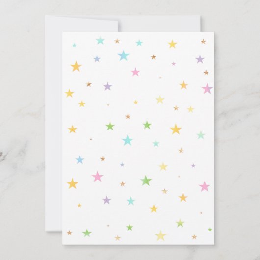 Einladung von Unicorn und Mermaid Schwanz| RAINBOL (Rückseite)