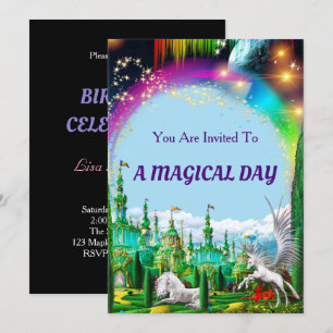 Einladung von Unicorn und Pegasus zum Geburtstag