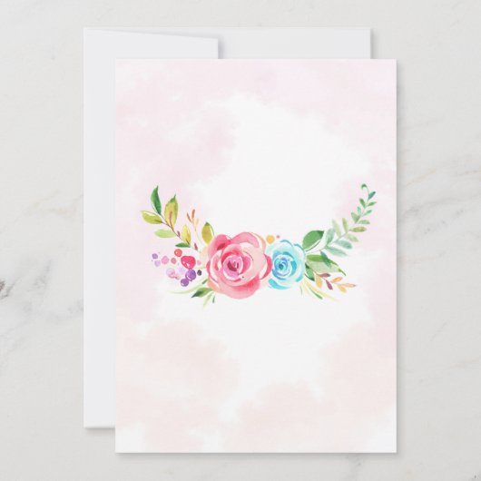 Einladung von Unicorn und Prinzessin zum Geburtsta (Rückseite)