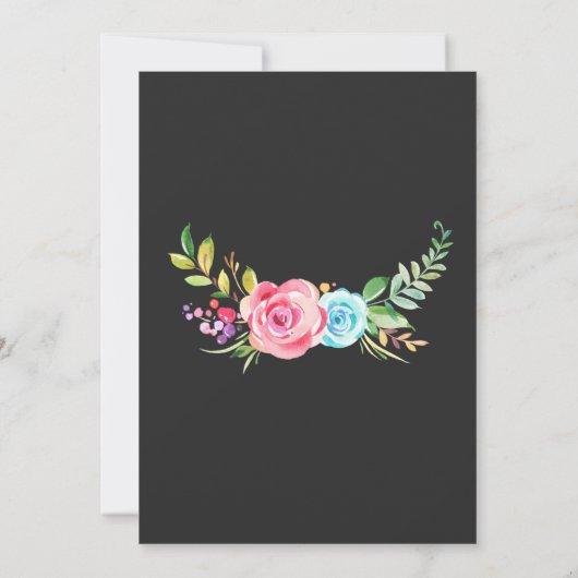 Einladung von Unicorn und Prinzessin zum Geburtsta (Rückseite)