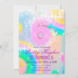Einladung von Unicorn zum 6. Geburtstag