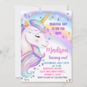 Einladung von Unicorn zum Geburtstag