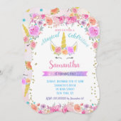 Einladung von Unicorn zum Geburtstag (Vorne/Hinten)