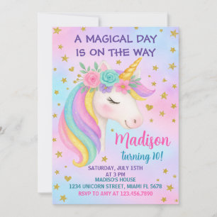 Einladung von Unicorn zum Geburtstag