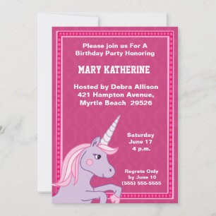 Einladung von Unicorn zum Geburtstag