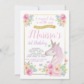 Einladung von Unicorn zum Geburtstag