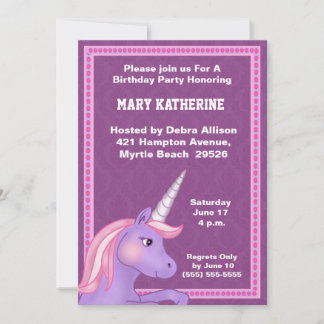 Einladung von Unicorn zum Geburtstag