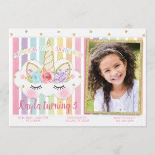 Einladung von Unicorn zum Geburtstag, Einladung vo