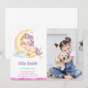 Einladung von Unicorn zum Geburtstag Foto