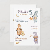 Einladung von Unisex Musical zum Geburtstag (Vorne/Hinten)