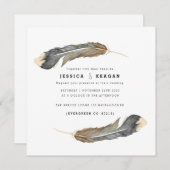 Einladung von Urban Feather Wedding (Vorne/Hinten)