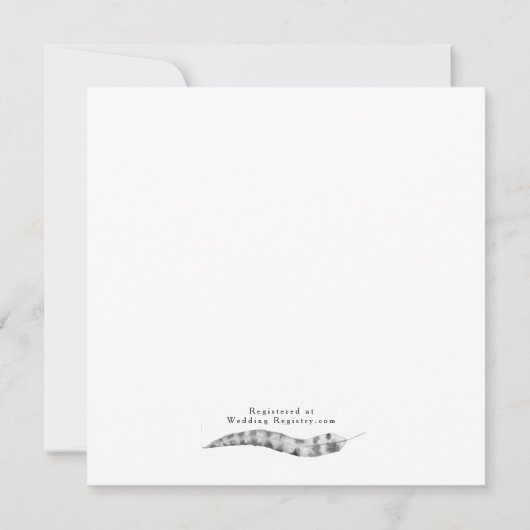 Einladung von Urban Feather Wedding (Rückseite)