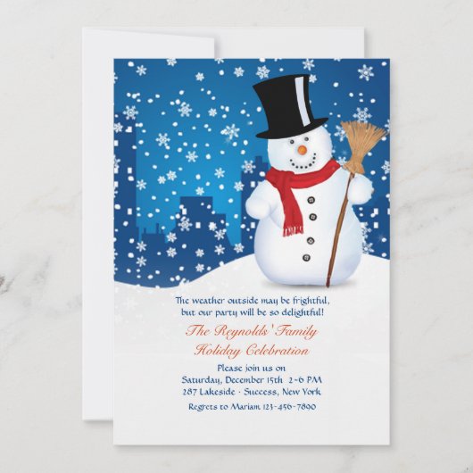 Einladung von Urban Snowman (Vorderseite)