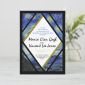 Einladung von Van Gogh Starry Night Wedding (Stehend Vorderseite)