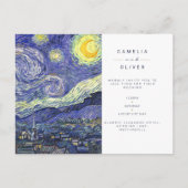 Einladung von Van Gough Starry Night Wedding Postkarte (Vorderseite)