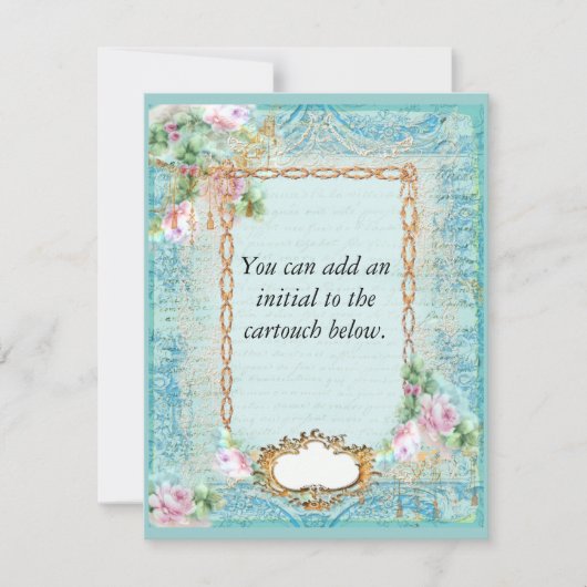 Einladung von Versailles Pink Roses (Vorderseite)