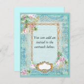 Einladung von Versailles Pink Roses (Vorne/Hinten)