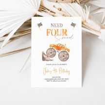 Einladung von VIER Speed Orange Monster Truck