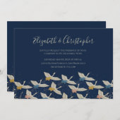 Einladung von Vintag Blue Crane (Vorne/Hinten)