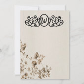 Einladung von Vintagem Pergament (Rückseite)