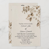 Einladung von Vintagem Pergament (Vorne/Hinten)