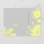 Einladung von Vintagen Blume, Hochzeiten gelb (Rückseite)