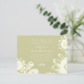 Einladung von Vintagen Blume, Hochzeiten gelb (Stehend Vorderseite)