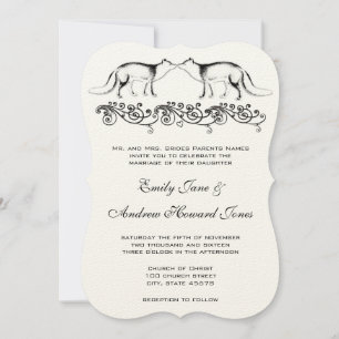 Einladung von Vintagen Füchsen