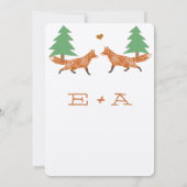 Einladung von Vintagen Füchsen (Rückseite)