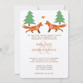 Einladung von Vintagen Füchsen (Vorderseite)