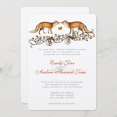 Einladung von Vintagen Füchsen (Vorne/Hinten)