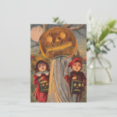 Einladung von Vintagen Halloween-Kindern / Flachka (Stehend Vorderseite)