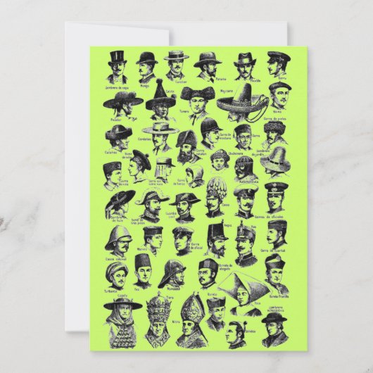 Einladung von Vintagen Hasen (Vorderseite)