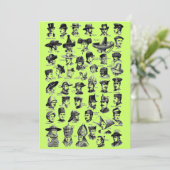 Einladung von Vintagen Hasen (Stehend Vorderseite)