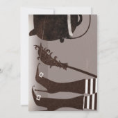 Einladung von Vintagen Hexen-Halloween-Party (Rückseite)