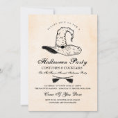 Einladung von Vintagen Hexen-Halloween-Party (Vorderseite)