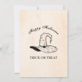 Einladung von Vintagen Hexen-Halloween-Party (Rückseite)