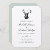 Einladung von Vintagen Hirschen (Vorne/Hinten)