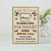 Einladung von Vintagen Schweinebraten II (Stehend Vorderseite)