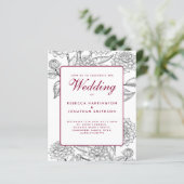 Einladung von Vintagen Weinroben (Stehend Vorderseite)