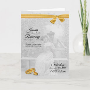 Einladung von Vintagen zwei Brides Gay Wedding