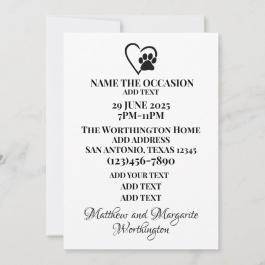 Einladung von VIP-PETS (Rückseite)