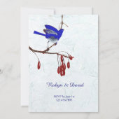 Einladung von Vögeln auf Zweigniederlassung (Rückseite)