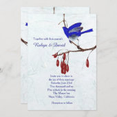 Einladung von Vögeln auf Zweigniederlassung (Vorne/Hinten)