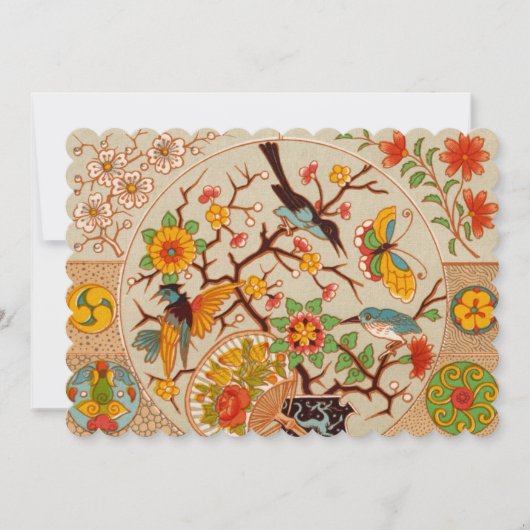 Einladung von Vögeln und Schmetterlingen (Vorderseite)