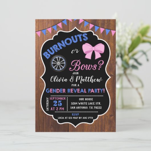 Einladung von Wahlgängen oder Bows (Stehend Vorderseite)