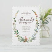 Einladung von Wäldern zum Geburtstag (Stehend Vorderseite)