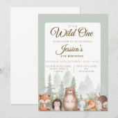 Einladung von Wäldern zum Geburtstag | Wild One zu (Vorne/Hinten)